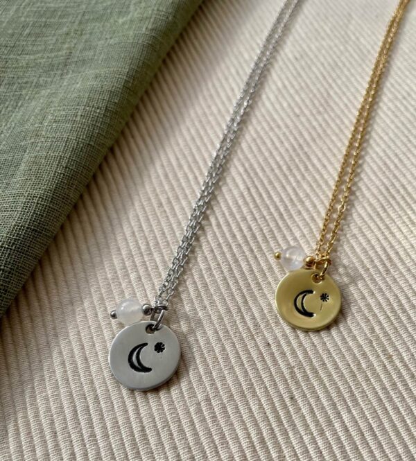 Nature flow ketting - Moon - Maansteen