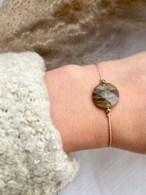 Labradoriet munt armband
