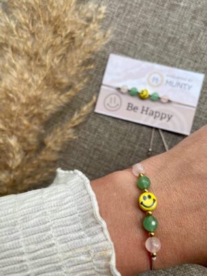 Happy Heart Armband Aventurijn en Rozenkwarts