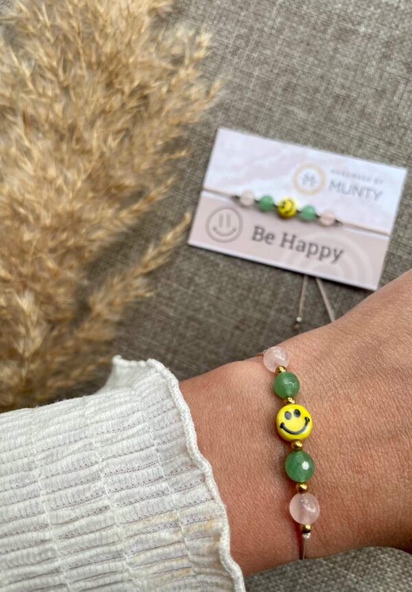Happy Heart Armband Aventurijn en Rozenkwarts
