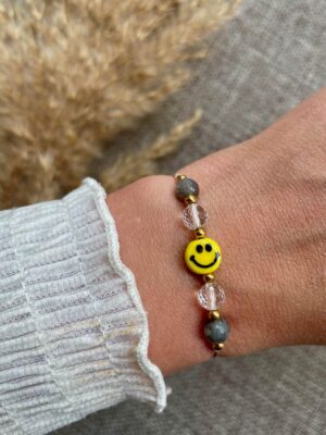 Happy Soul Armband met Labradoriet en Bergkristal