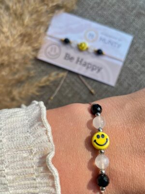 Happy Balance Armband met Onyx en Maansteen