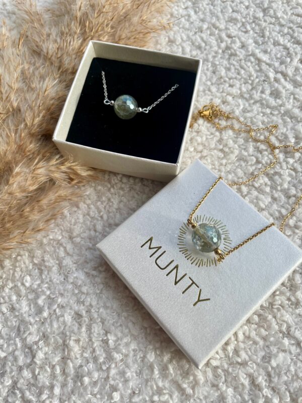 Twilight aura ketting - Gestoomde Kwarts met Magische Schittering