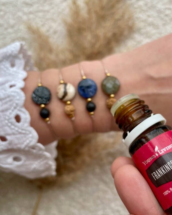 Cappuccino Jaspis & Lavasteen Diffuser Armband – Aarding, Balans & Zelfvertrouwen - Afbeelding 2