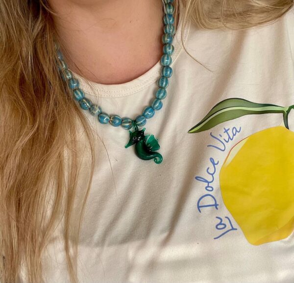 La Seahorse – keramiek ketting met zeepaardje - Afbeelding 4